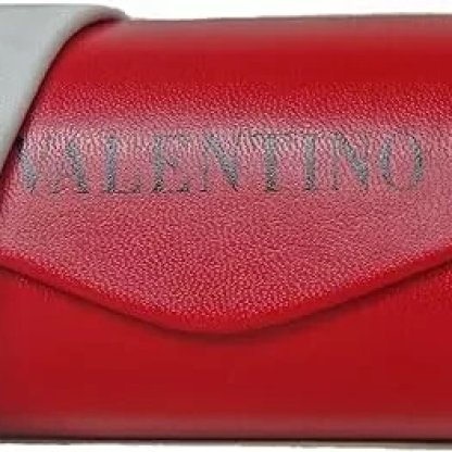 NEW Valentino Red Hard Sunglass Eye Glass Case Magnetic Snap Close Leather