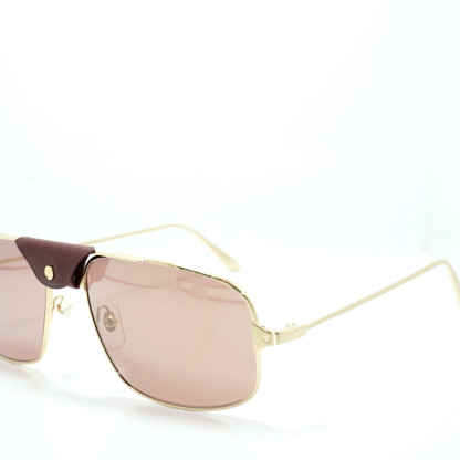 Cartier CT0193S 003 Sunglasses  Santos De Red Navigator New Authentic