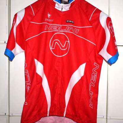 Nalini Racing Cycling Jersey Full Zip Short Sleeve Red White Mens XXL