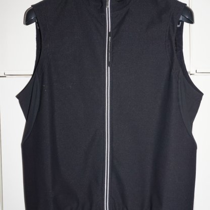 Q36.5 Cycling Wind Vest Black Full Zip Lightweight Bike Gilet Mens XXL