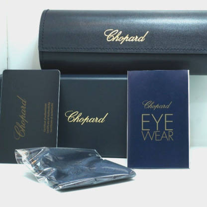 Chopard Eyewear Sunglasses Full Presentation Box Case Set Blue Authentic