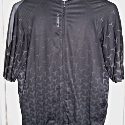 Q36.5 Cycling Jersey Black Aero Race Fit Full Zip Short Sleeve Men's XXL