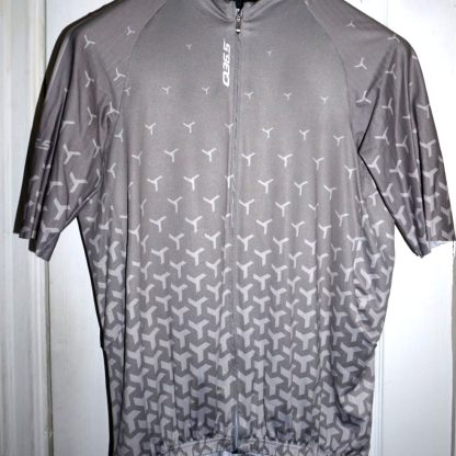 Q36.5 Cycling Jersey Gray Aero Race Fit Full Zip Short Sleeve Men's XXL