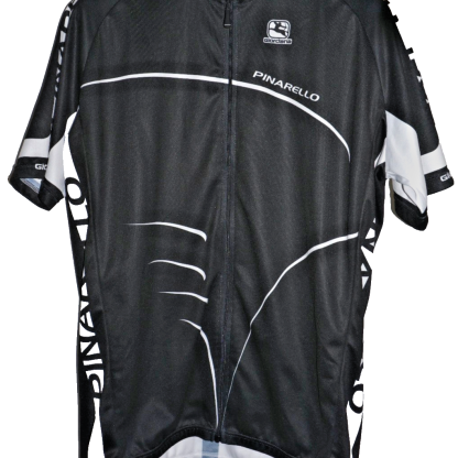 Pinarello Cycling Jersey Black White Full Zip Short Sleeve Men's XXL