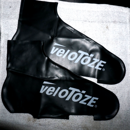 VeloToze Waterproof Cycling Shoe Covers Black Aero Rain Road Bike