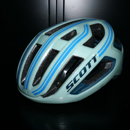 Scott Road Cycling Helmet Mint Green Blue Lightweight Bike Helmet Pre -Owned