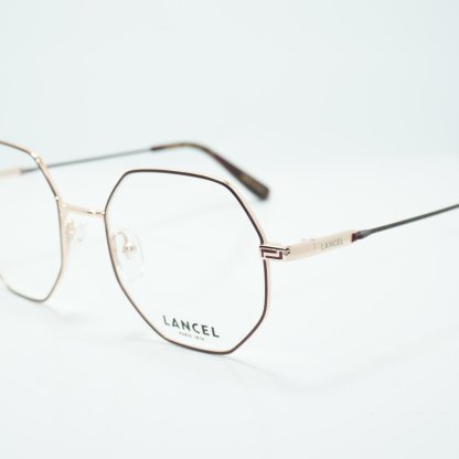 • LANCEL LA90007 C03 Gold Burgundy – France Designer Eyeglasses