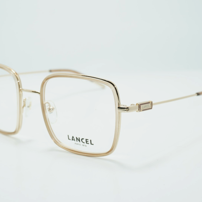 Authentic LANCEL LA90013 C03 Eyeglasses Frame Gold / Ivory Beige Luxury
