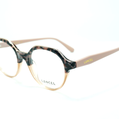 Authentic LANCEL LA90051 C03 Eyeglasses Frame Black / Brown Tortoise / Luxury
