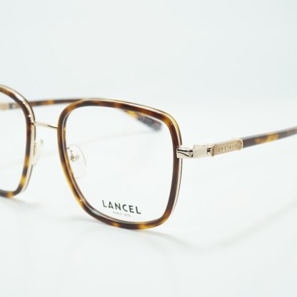 Authentic LANCEL LA90041 C02 Eyeglasses Frame Brown Tortoise / Gold/ Luxury