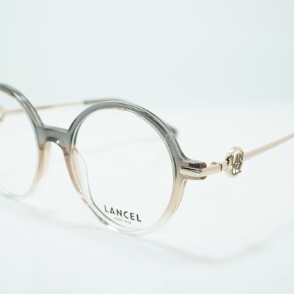Authentic LANCEL LA90043 C02 Eyeglasses Frame Dark Gray / Light Beige/ Luxury
