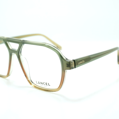 Authentic LANCEL LA90068 C03 Eyeglasses Frame Olive Green / Beige/ Luxury