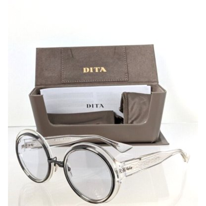 • DITA MICRO-ROUND DTS 406-A-03 Transparent & Gunmetal – Japanese Designer Sunglasses