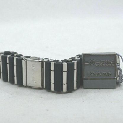 ZOPPINI FIRENZE MEN'S STAINLESS STEEL RUBBER BRACELET