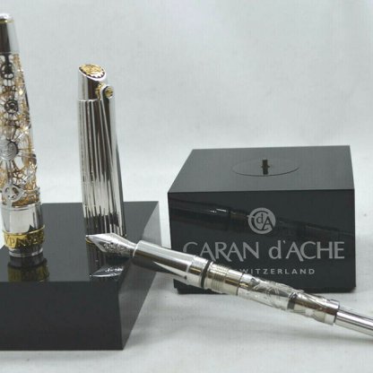 CARAN D'ACHE HORLOGERIE 1010 SILVER/RHODIUM LIMITED EDITION FOUNTAIN 170/500